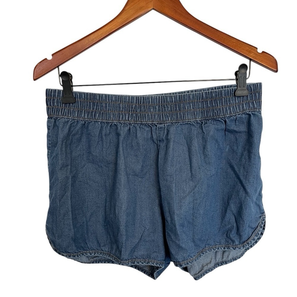 Jacqueline De young flowy Denim like Blue Women's Shorts size large